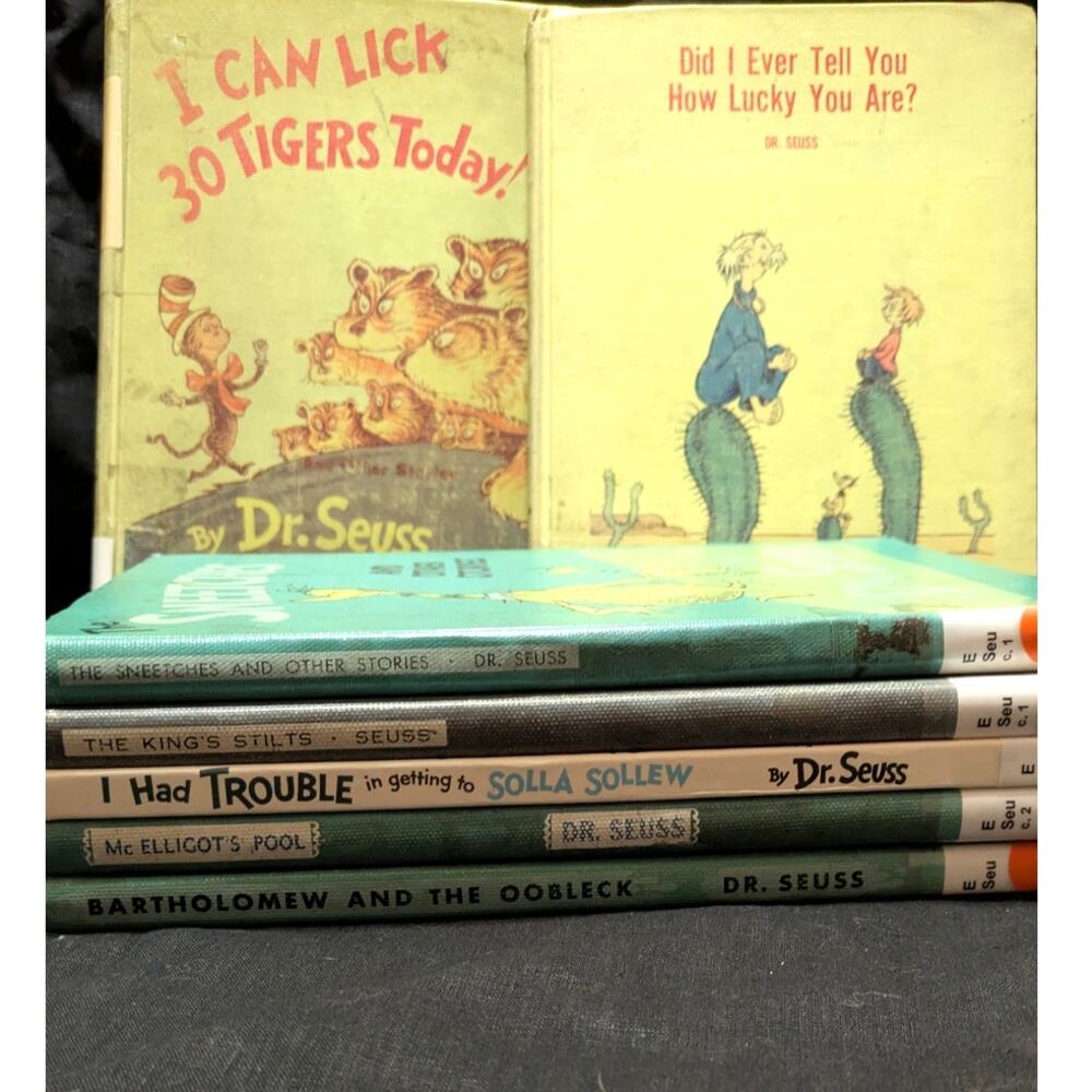 Vintage Dr. Seuss Hardcover Book Lot FIRST EDITIONS (7) Random House 1947–1973
